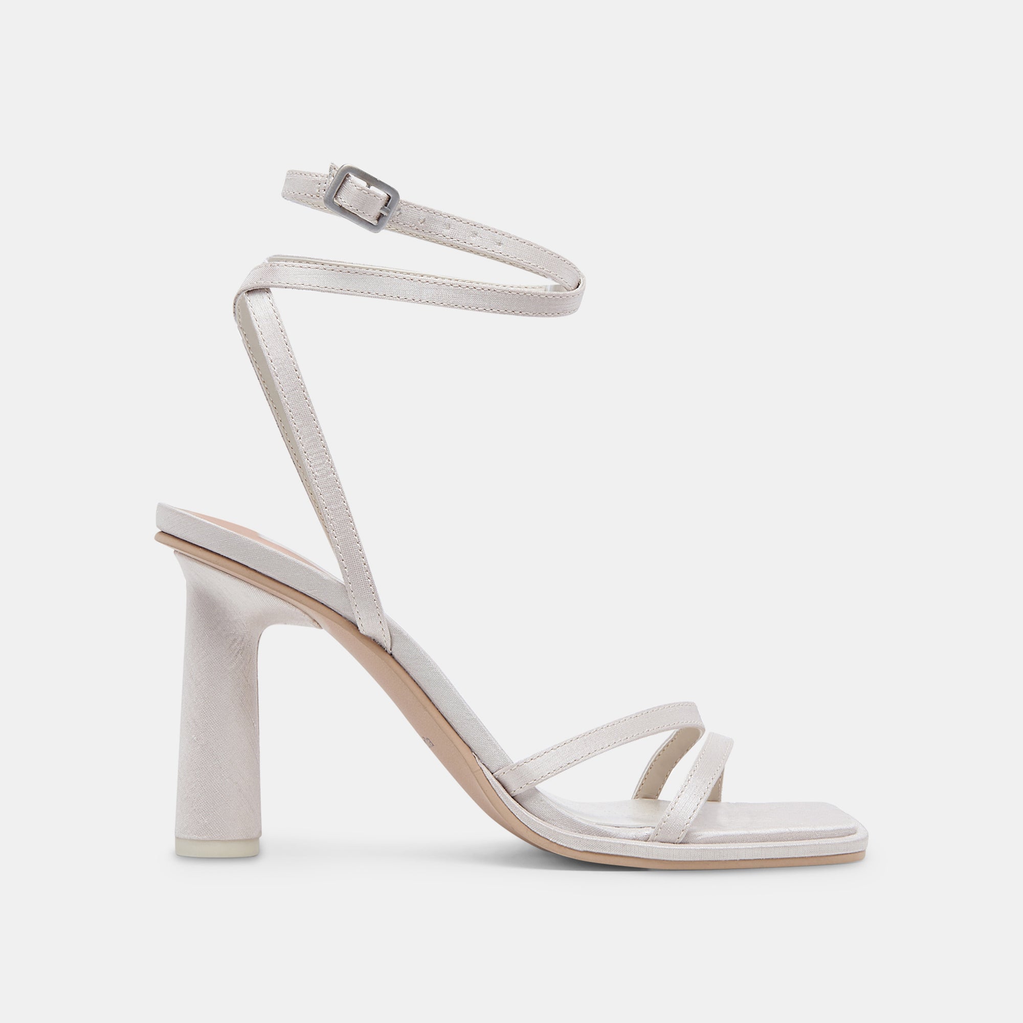 Feathered Embellished Strappy Heels (White)- FINAL SALE – Lilly's Kloset